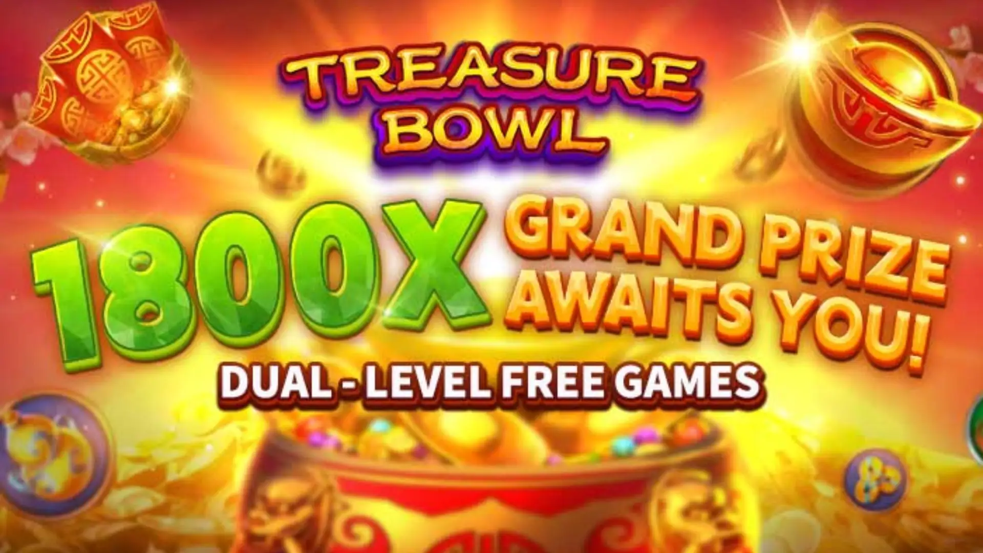 Multiplicadores Treasure Bowl game05 - 7777x Máximo com Tigela Dourada